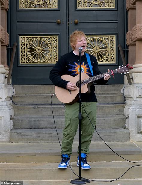 Pictured Ed Sheeran Shocks Fans With An Impromptu Gig In His Hometown