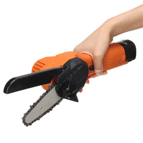 18v 500w One Handed Electric Chainsaw 4 Inch Mini Woodworking Rechargable Lithium Battery