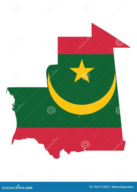 Flag Map Of Mauritania Stock Vector Illustration Of Niger