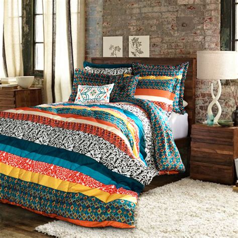 Lush Decor Boho Stripe 7 Piece Reversible Comforter Set And Reviews