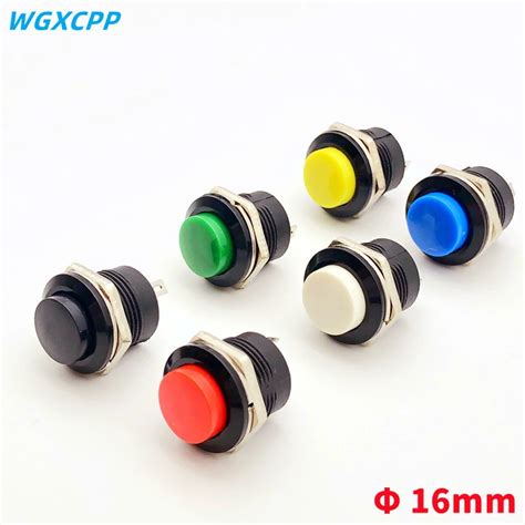 1 6pcs R13 507 Momentary 2 Pin Mini Round Push Button Switch Self Reset Electrical Equipment