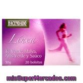 Infusion Mezcla Te Verde Malva Anis Verde Sauco Linea Hacendado