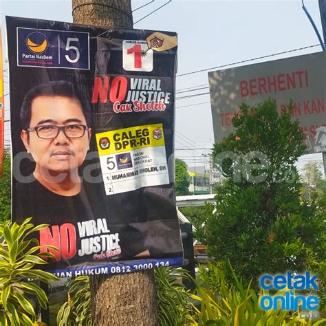 Atribut Kampanye Banner Pohon Rontek Caleg Murah Ukuran X Cm