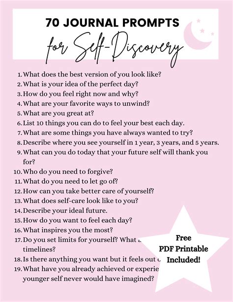 70 Self Discovery Journal Prompts To Get To Know Yourself Plus Free Pdf