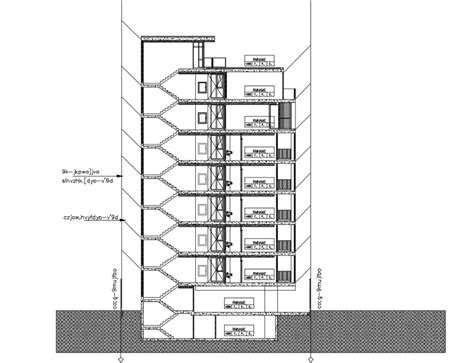 Commercial Building Section Plan