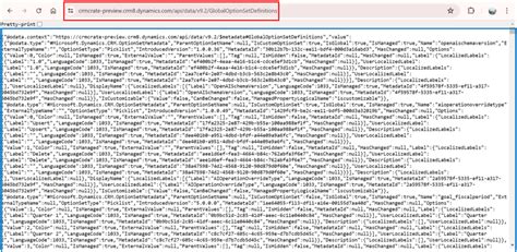 Retrieving Dataverse table metadata definitions via Web APIs