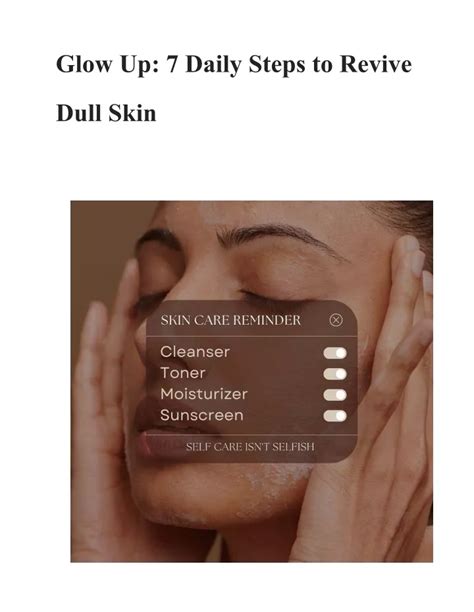 PPT Glow Up 7 Daily Steps To Revive Dull Skin PowerPoint