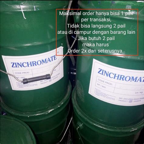 Jual Cat Zincromate Kaleng Hijau 18kg Cat Dasar Meni Besi Zincrhomate 18kg Shopee Indonesia