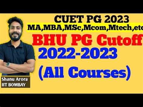 Bhu Pg Cut Off Bhu Pg Admission Registeration Bhu Pg