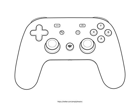 Game Controller By Simply Lines On Dribbble Coloring Home