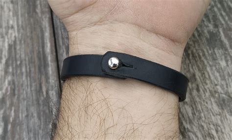 Subbmissive Bdsm Bracelet Personalized Leather Slave Etsy