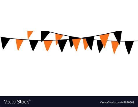 Pennant Garland For Halloween Bunting Royalty Free Vector