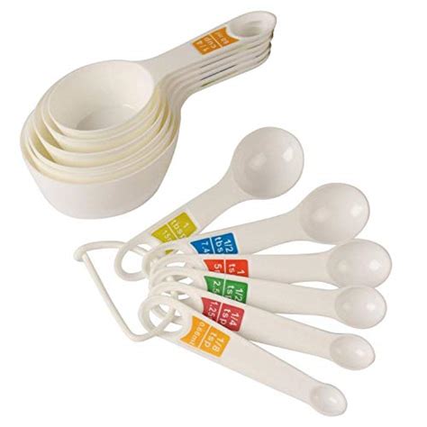 Inkulture Plastic Measuring Cups And Spoon Set With Ring Holder