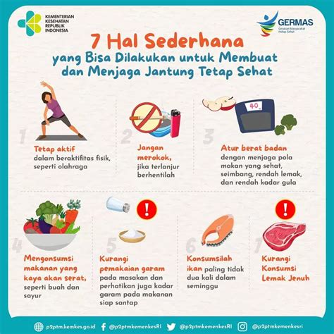 Infografis Tips Menjaga Jantung Tetap Sehat Sederhana Namun Besar