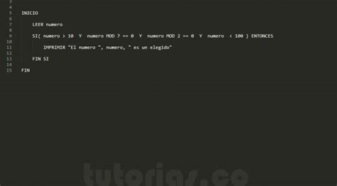 Sentencia Si Sino Pseudocodigo El Numero Elegido Tutorias Co