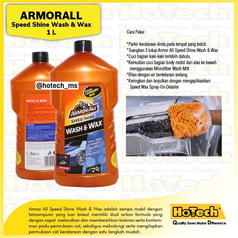 Jual Armor All Speed Shine Wash Wax 1L Shampo Sabun Cuci Mobil Motor