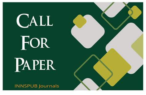 Call For Paper Innspub Journals Innspub Journal Publisher Blog Site