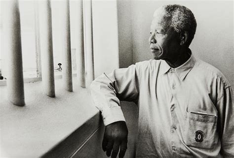 Nelson Mandela in his Cell on Robben Island revisit, 1994 by Jürgen ...