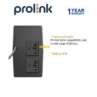 Prolink PRO701SFC 650VA UPS Power Supply Line Interactive With Fast