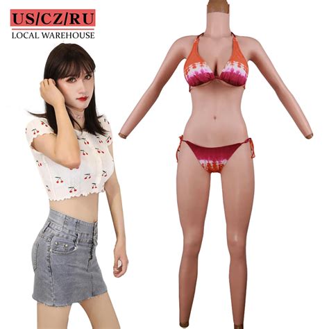 Eyung Suit Breast Forms With Fake Pussy Panties Bodysuit Silicone