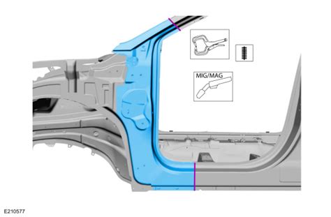 Lincoln Nautilus A Pillar Outer Panel Section And Reinforcement