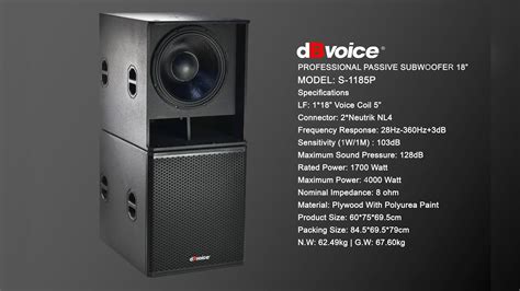 Professional Passive Subwoofer 1x18Inch Dengan Voice Coil 5inch