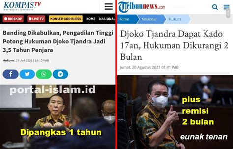 Eunaknya Koruptor Setelah Dipotong Tahun Kini Djoko Tjandra Juga