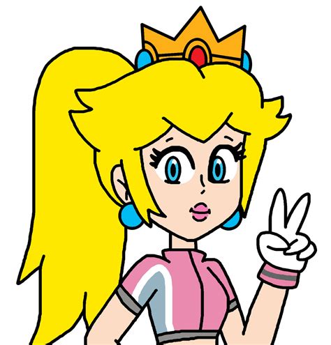 Princess Peach with Super Mario Strikers outfit by Ultra-Shounen-Kai-Z ...