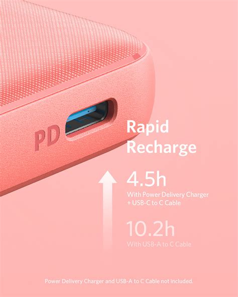 Anker Powercore Slim 10000 Pd Usb C 18w Powerbank Pink Tabalng Tabalng