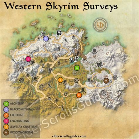 Western Skyrim Treasure Map Black Sea Map