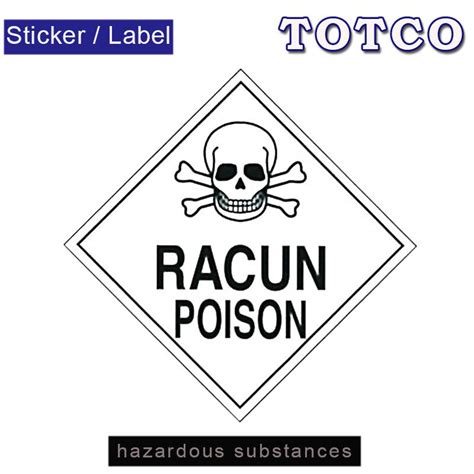 Self Adhesive Label - Hazardous Substances (100 x 100mm) - Totco Trading Sdn Bhd