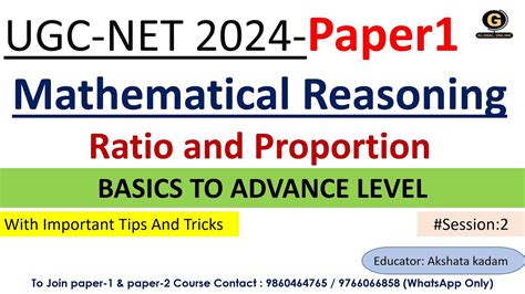 Ratio And Proportion For Ugc Net Exam Mathematical Reasoning For