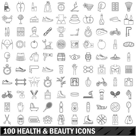 Health And Beauty Vector Hd Images Health And Beauty Icons Set