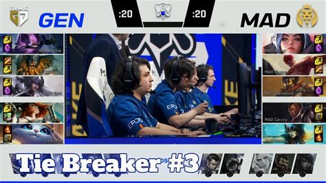 GEN Vs MAD Tie Breaker Day 7 Group D S11 LoL Worlds 2021 Gen G Vs