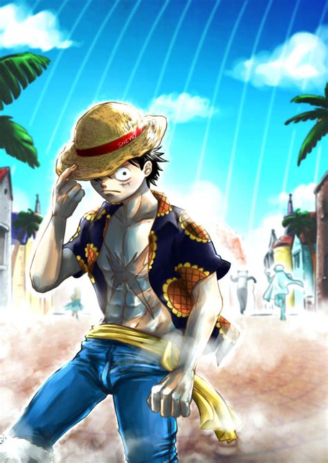 Commission Art Luffy In Dressrosa By Shevoj On Deviantart