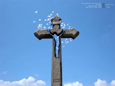 Download Jesus On The Cross Clear Blue Sky Pictures