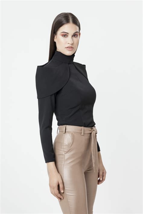 dramatic black blouse pakame