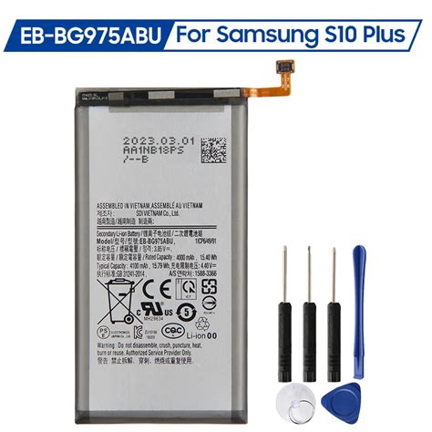 Eb Bg975abu De Batería De Repuesto Para Samsung Galaxy S10 Plus S10 Plus Batería Recargable De