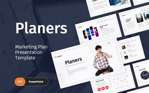 Planer Marketingplan PowerPoint Vorlage TemplateMonster