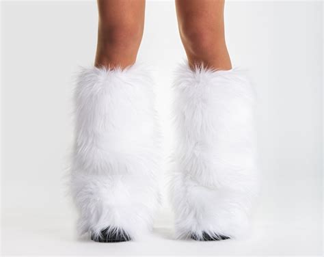 Luxury Shag Natural White Faux Fur Gogo Fluffies Covers Only White Fur