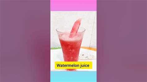 Watermelon Juice Recipe Watermelon Smoothie Watermelon Youtube