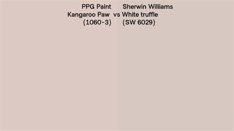 Ppg Paint Kangaroo Paw 1060 3 Vs Sherwin Williams White Truffle Sw