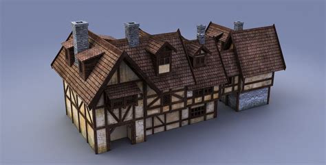 Medieval House 3d Model Max Obj 3ds Fbx Mtl Mat Cgtrader