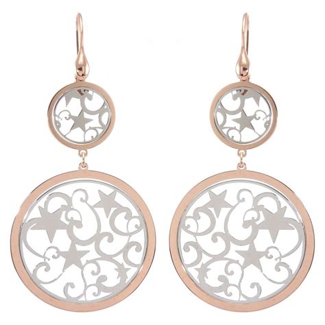 Boucles D Oreilles Pendantes Argent Rhodi Tons Toiles Ref