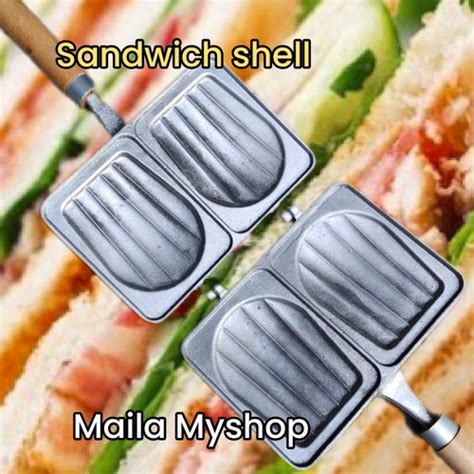 Jual Cetakan Sandwich Shell Panggangan Roti Bakar Isi Waffle Maker Kue