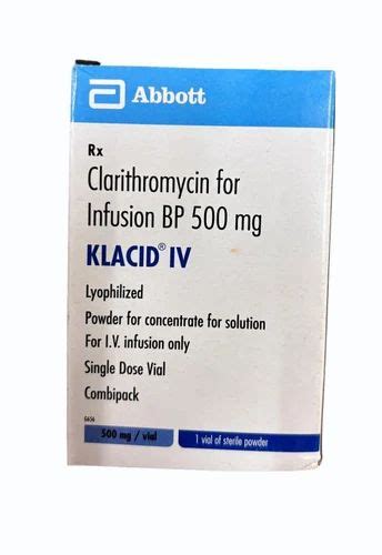 Abbott Klacid Iv Clarithromycin 500 Mg Inj At ₹ 280vial In Patna Id