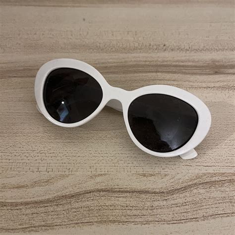 Aldo White Retro Sunglasses In Great Condition Depop