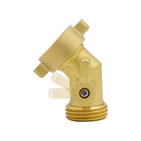 HYDRO MASTER Heavy Duty Brass Shut Off Valve 45 Degree Garden Hose