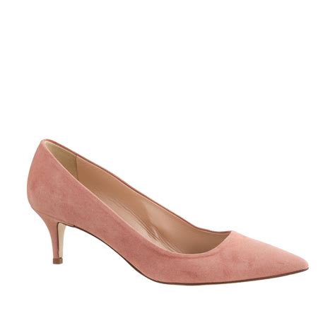 J.crew Dulci Suede Kitten Heels in Pink | Lyst