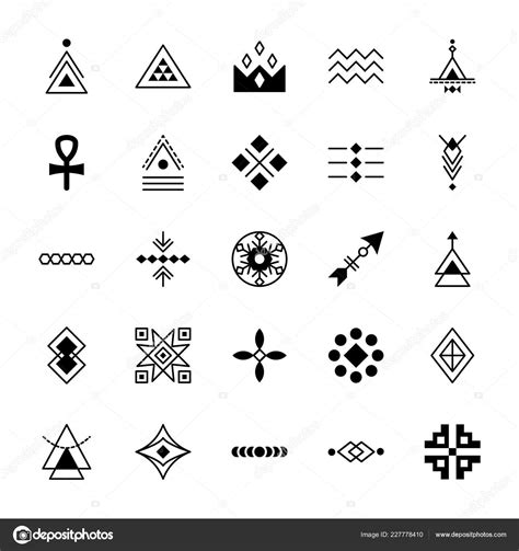 Pack Tribal Symbols Icon Vectors Stock Vector by ©prosymbols 227778410